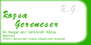rozsa gerencser business card